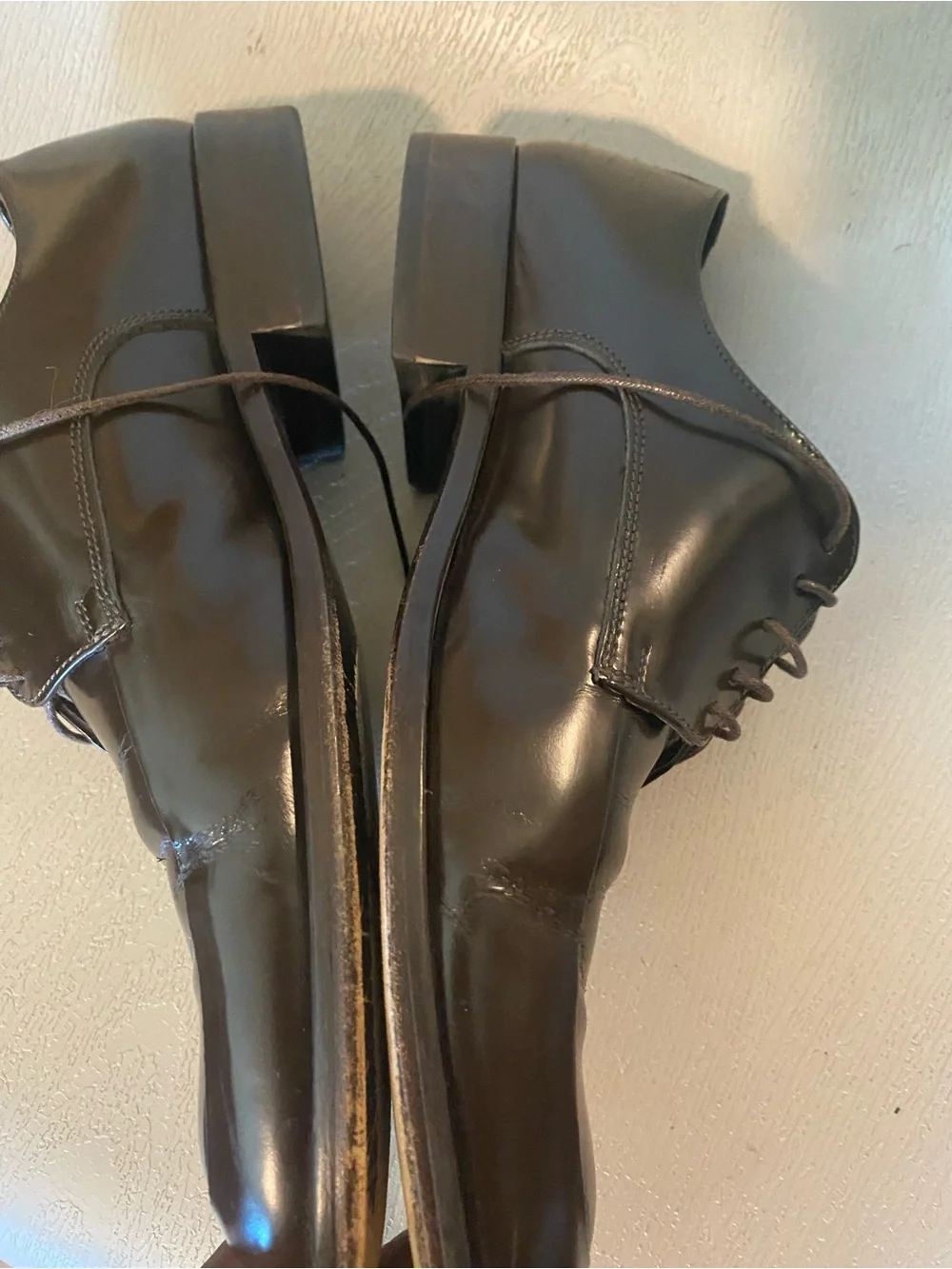 Via Spiga Derby oxford Leather Dress Shoes Made In Italy men 9 chocolate brown